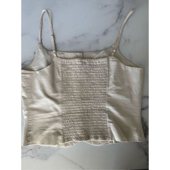 A new day small cropped button up cream cottage - Picture 7 of 8